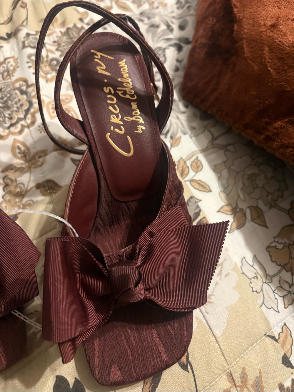 Circus ny by Burgundy Bow Slingback Heels